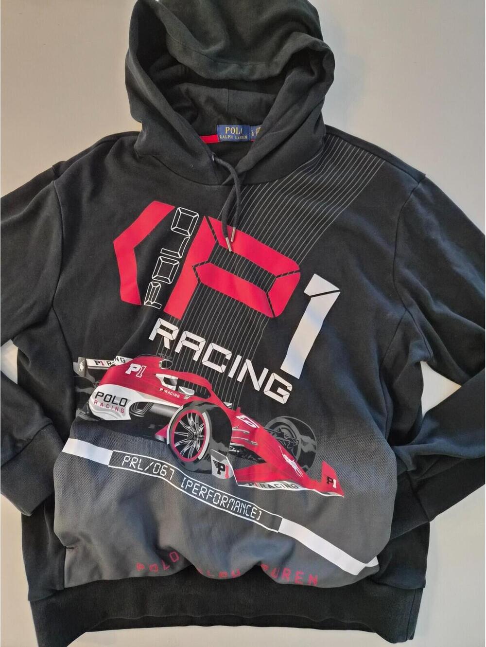 Polo Ralph Lauren P1 Racing PRL 067 Hoodie Mens Large Black